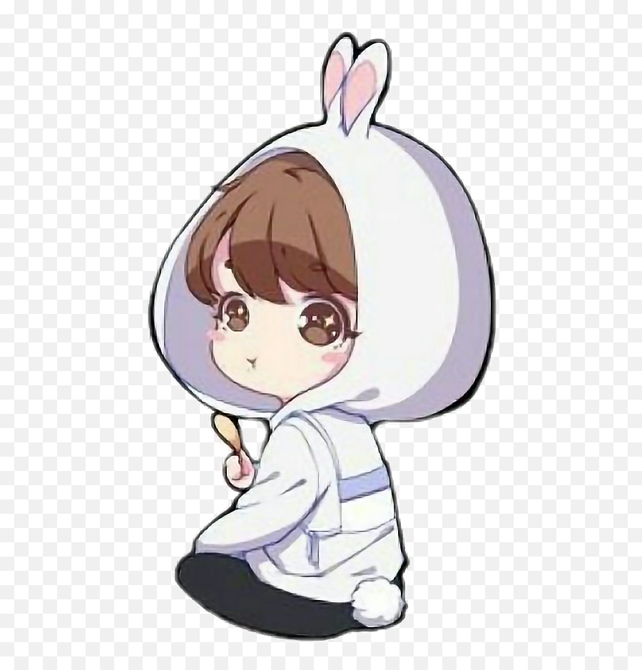 Bts Btsjungkook Jungkook Sticker By Kpoplover - Pijama De Conejo Anime Emoji,Jungkook Emoji Bunny Bts Emojis