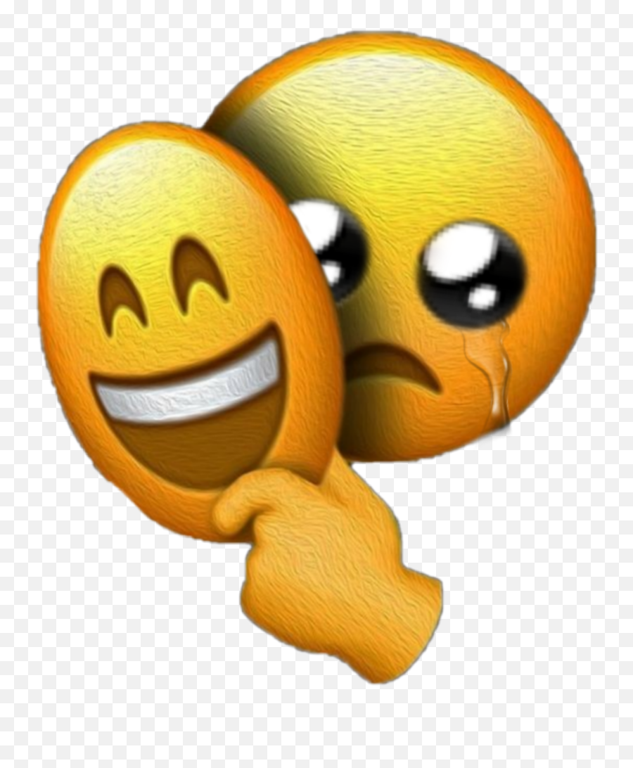 Remixit Emoji Sticker - Iphone Sad Emoji,Double Sad Face Emoticon
