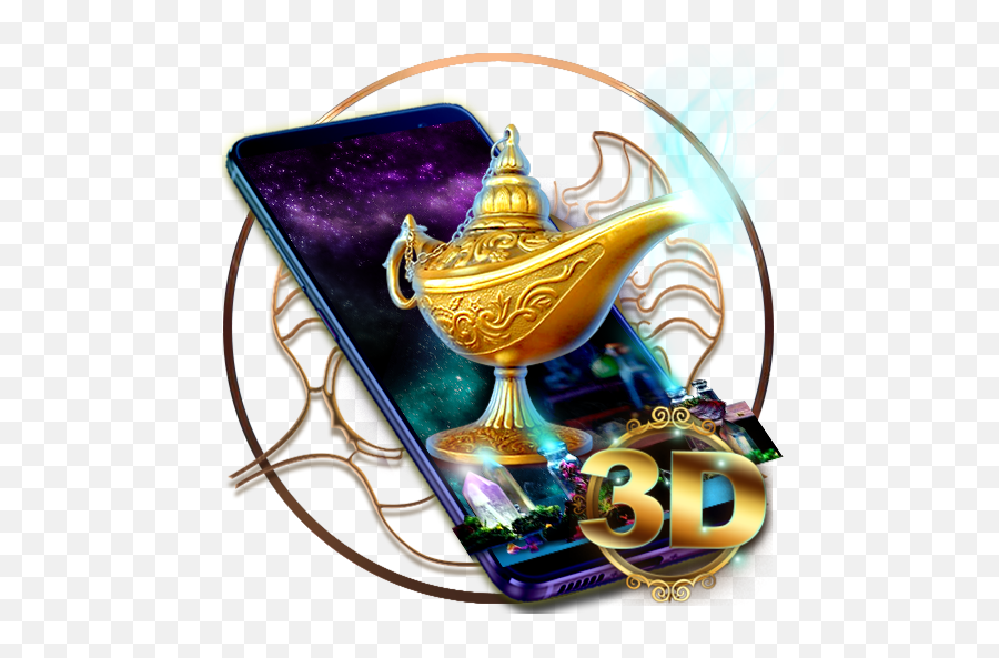 3d Magical Genie Lamp Parallax Theme - Event Emoji,Genie Lamp Emoji