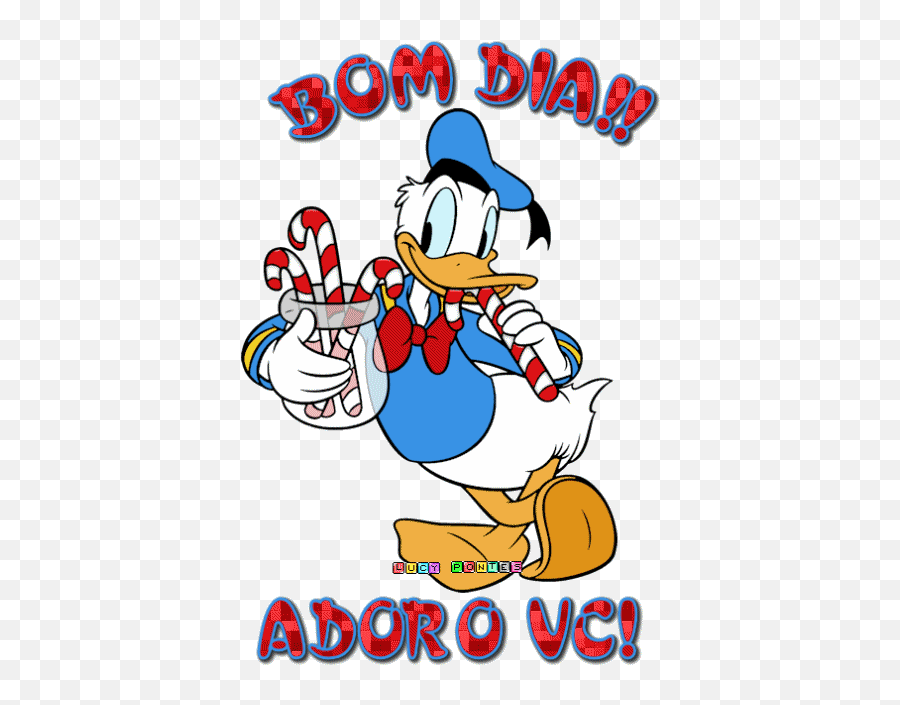 44 Imagens Fofas De Bom Dia Com Figurinhas E Desenhos Animados - Donald Duck Duck Candy Emoji,Transforme Uma Imagem Em Um Emoticon Pro Whatsapp