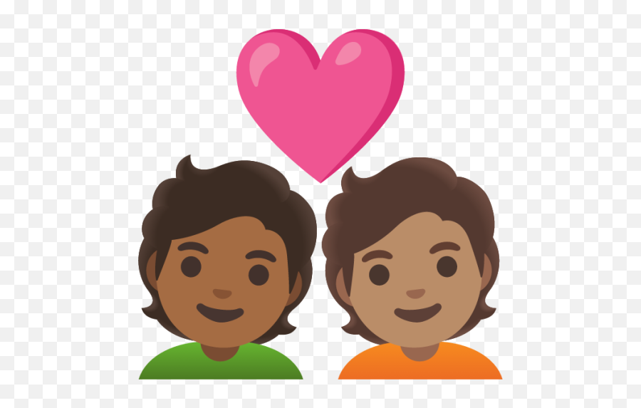Couple With Heart Person Person Medium - Dark Skin Tone Human Skin Color Emoji,Emojis Vs Clipart