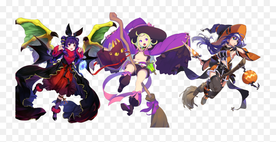 Robins Halloween Trick Or Treat - Fire Emblem Mia Witch Emoji,Cute Little Anime Girl With Purple Hair And Scarf No Emotions