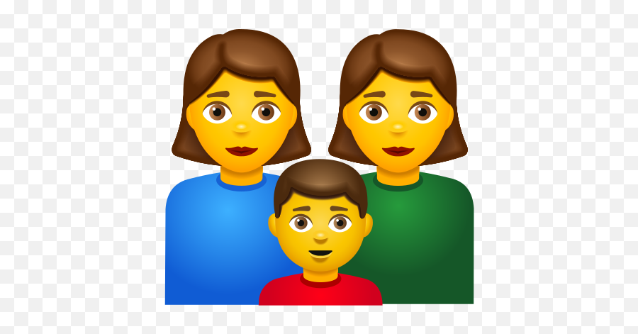 Family Woman Woman Boy Icon In Emoji Style - Family Woman Woman Boy Emoji,Gay Emojis Vector