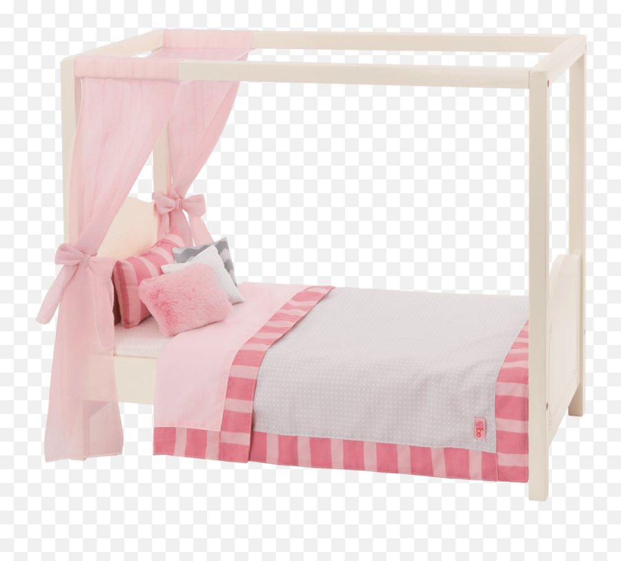 White Pink My Sweet Canopy Bed - My Sweet Canopy Bed Our Generation Emoji,Pink Emojis Bed Spreads