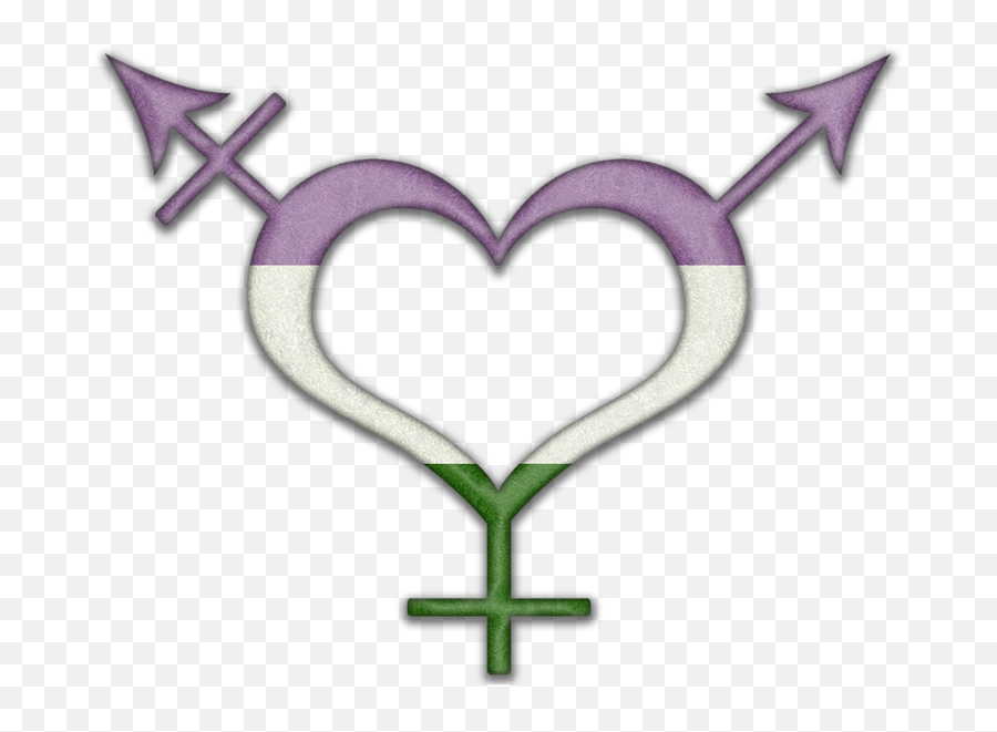 Genderqueer Pride Gender Neutral Symbol - Live Loud Graphics Girly Emoji,Ios 11 Gender Neutral Emojis
