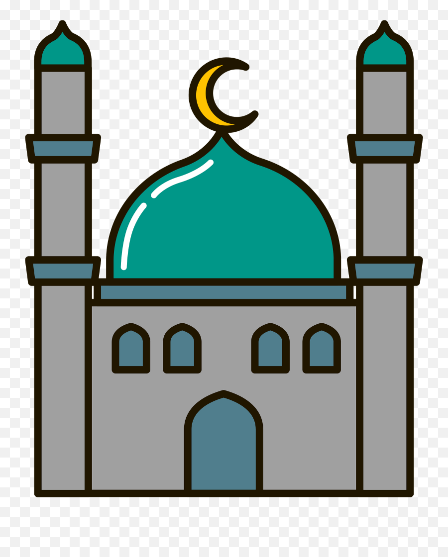 Mosque Clipart - Clip Art Of Mosque Emoji,Masjid Emoji