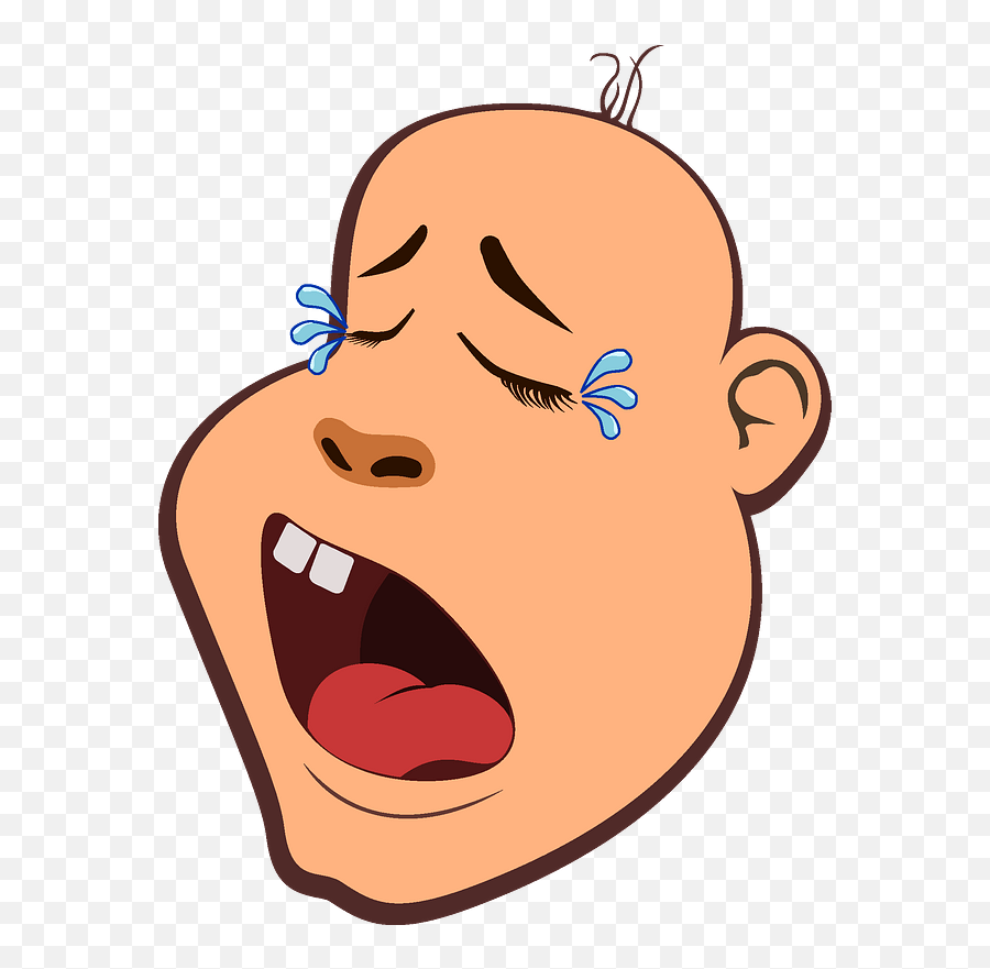 Crying Baby Head Clipart - Kartun Nangis Png Download Emoji,Gambar Ekspresi Emoticon