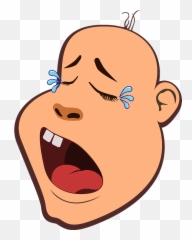 Crying Baby Head Clipart - Kartun Nangis Png Download Emoji,Gambar Ekspresi Emoticon