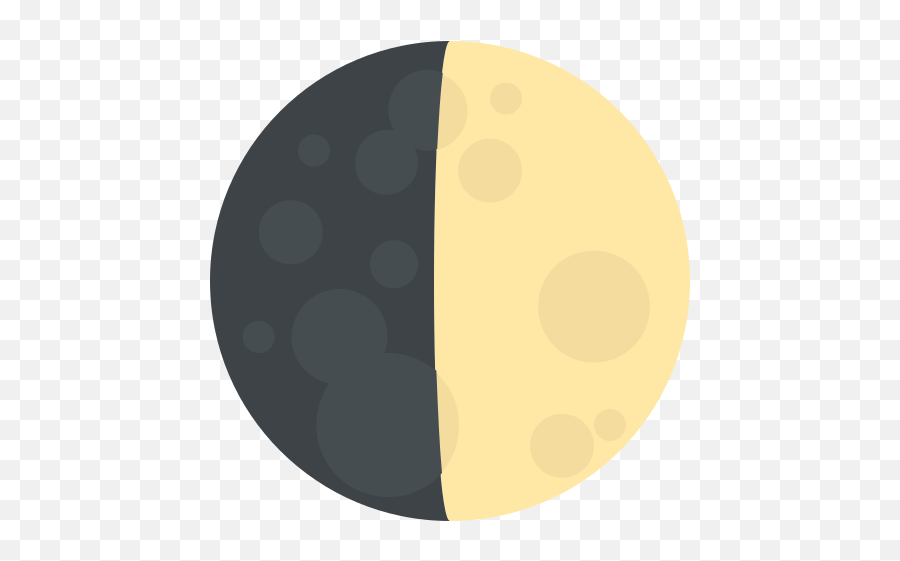 First Quarter Moon Emoji High Definition Big Picture And,Moon Eclipse Emoticon For Facebook