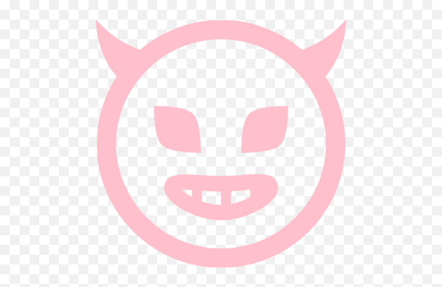 Pink Evil Icon - Free Pink Emoticon Icons Emoji,Evil Happy Emoticon