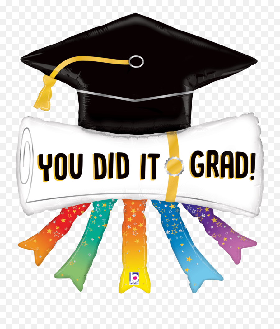 You Did It Grad Diploma 44u2033 Balloon Emoji,Graduate Emoji