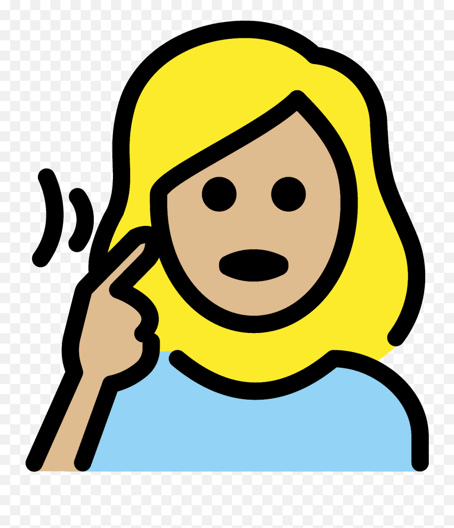 U200d Deaf Woman Medium - Light Skin Tone Emoji,Woman Beard Light Skin Black Emoji