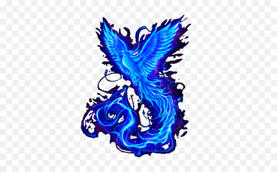 Magic Magical Phoenix Blue Sticker By Lawlessflame123 Emoji,Emoji Magic