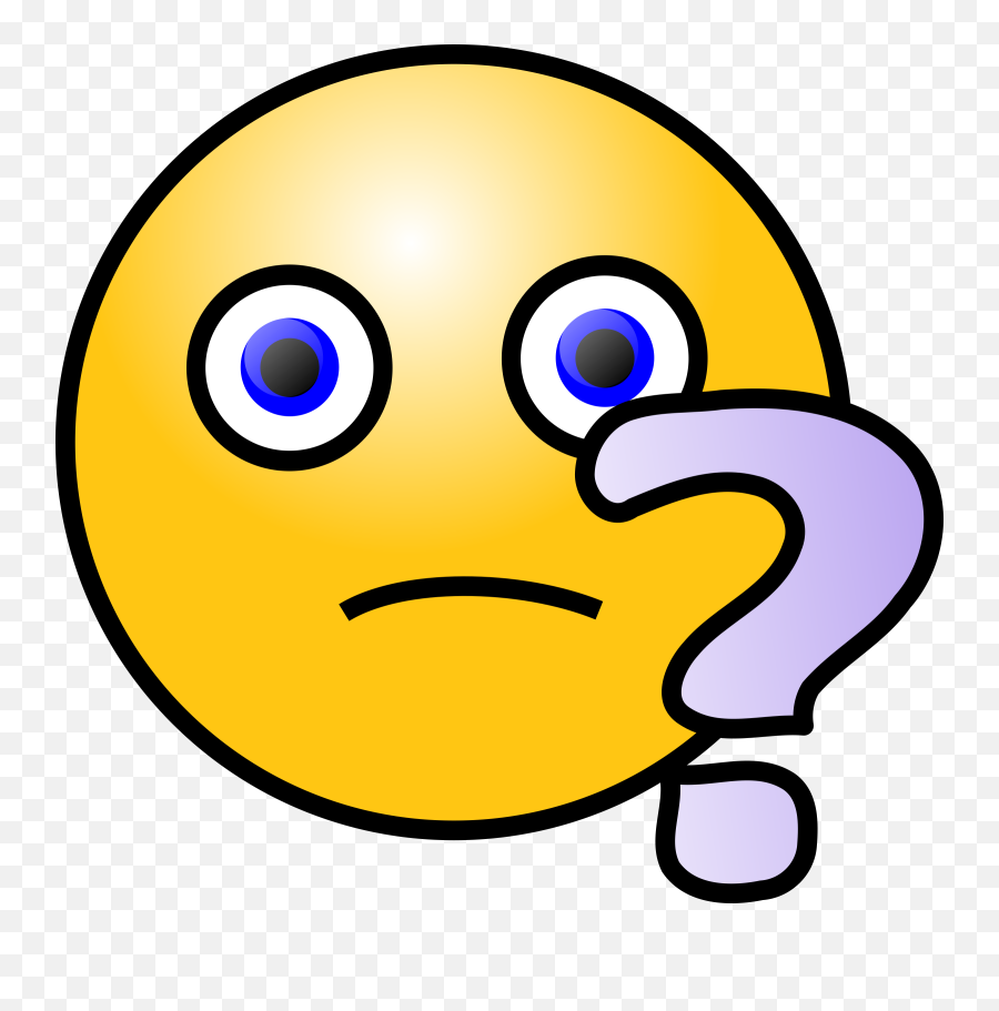 Emoticon Smiley Yellow Png Clipart - Question Mark Face Emoji,Shrug Emoji