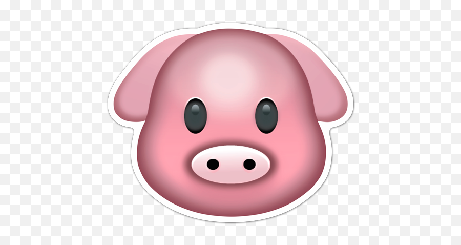 Sticker Emoticon Pig Face Muraldecalcom - Pig Emoji Transparent Background,Emojis Sin Fondo