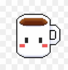Pixelated Coffee Cup Stickers For Whatsapp - Hahaha Emoji,Frog Coffee Mug Emoji
