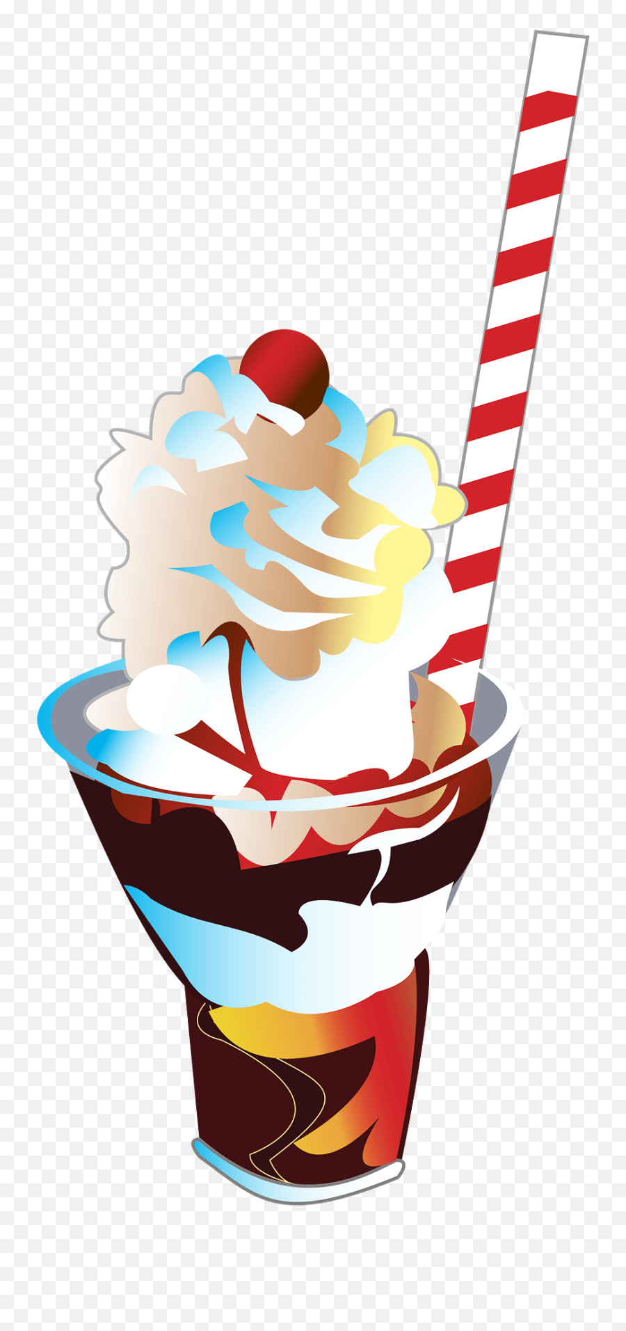 Tall Ice Cream Sundae Clipart - Dessert Emoji,Emoji Ice Cream Sundae