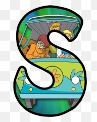 Abc For Kids Monogram Alphabet Scooby - Mystery Gang With Van Emoji,Emoji Door Decs