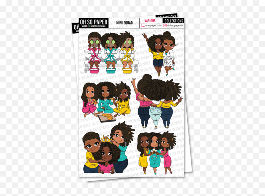 Mini Squad - Girly Emoji,Happy Emojis Stationery Paper