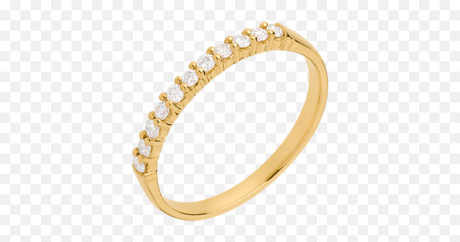 Wedding Rings - Alliance Serti Griffe Or Jaune Emoji,Yellow Diamond Emotion