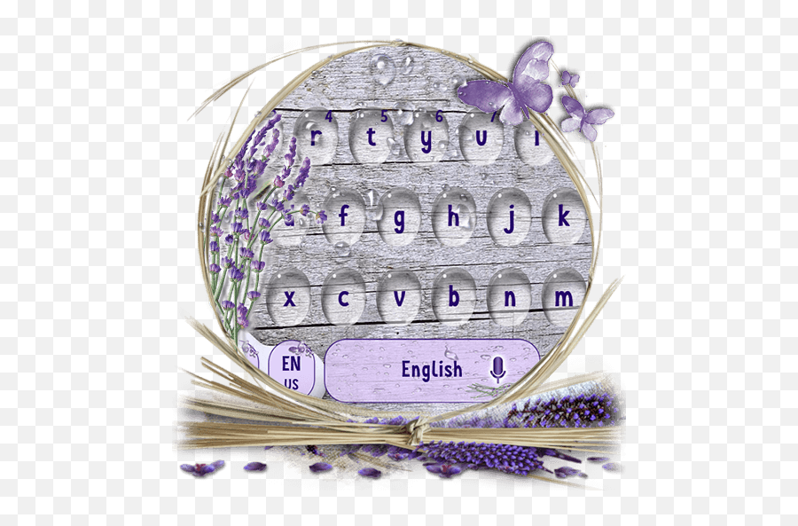 Lavender Drops Keyboard Theme 10001001 - Girly Emoji,Pictures Of Samart Emojis