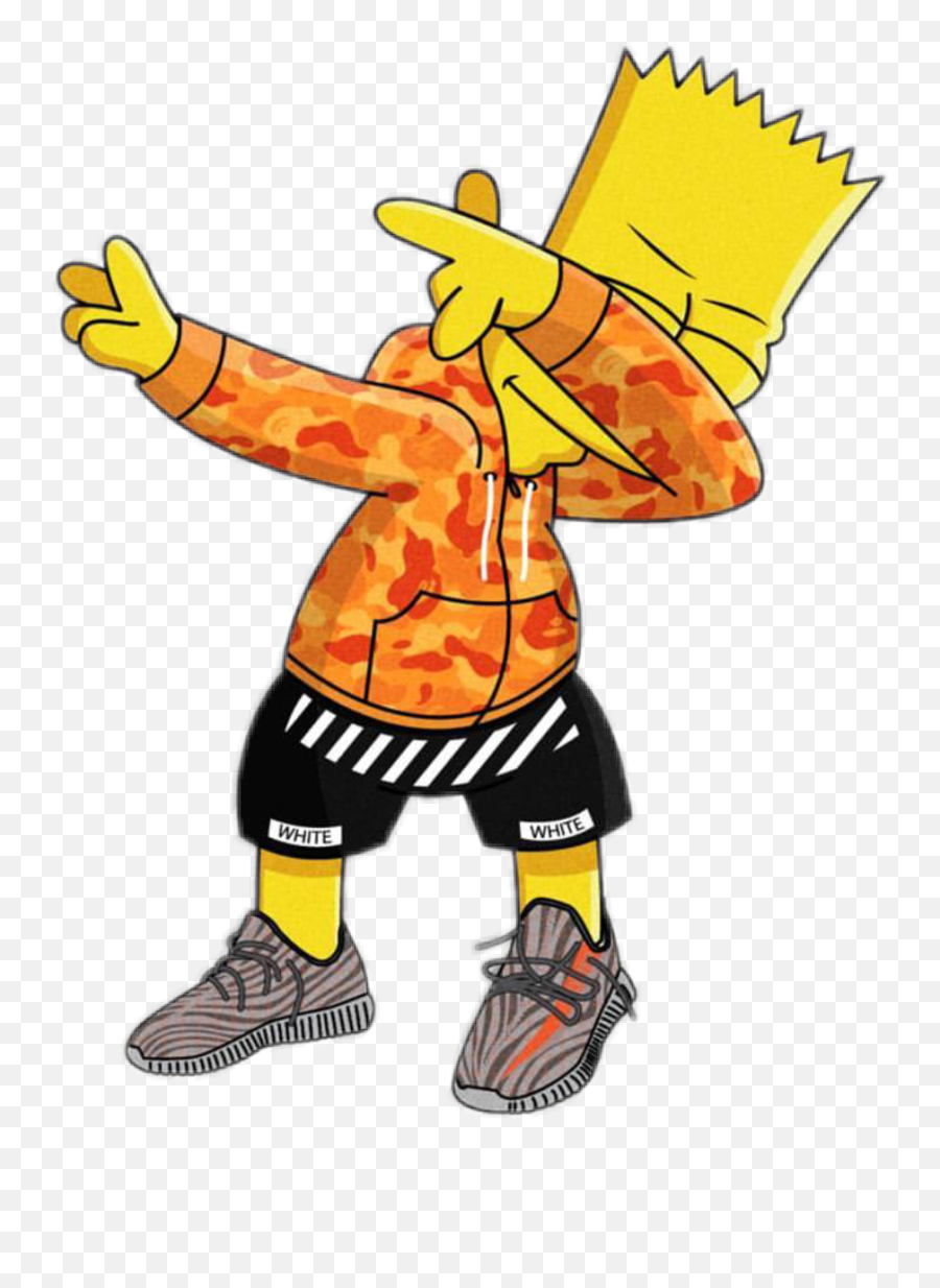 Bart Dab Supreme Simpson Sticker - Bart Simpson Dab Emoji,Dabb Emoji