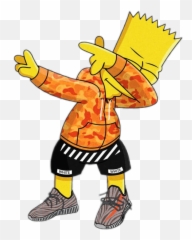 Bart Dab Supreme Simpson Sticker - Bart Simpson Dab Emoji,Dabb Emoji