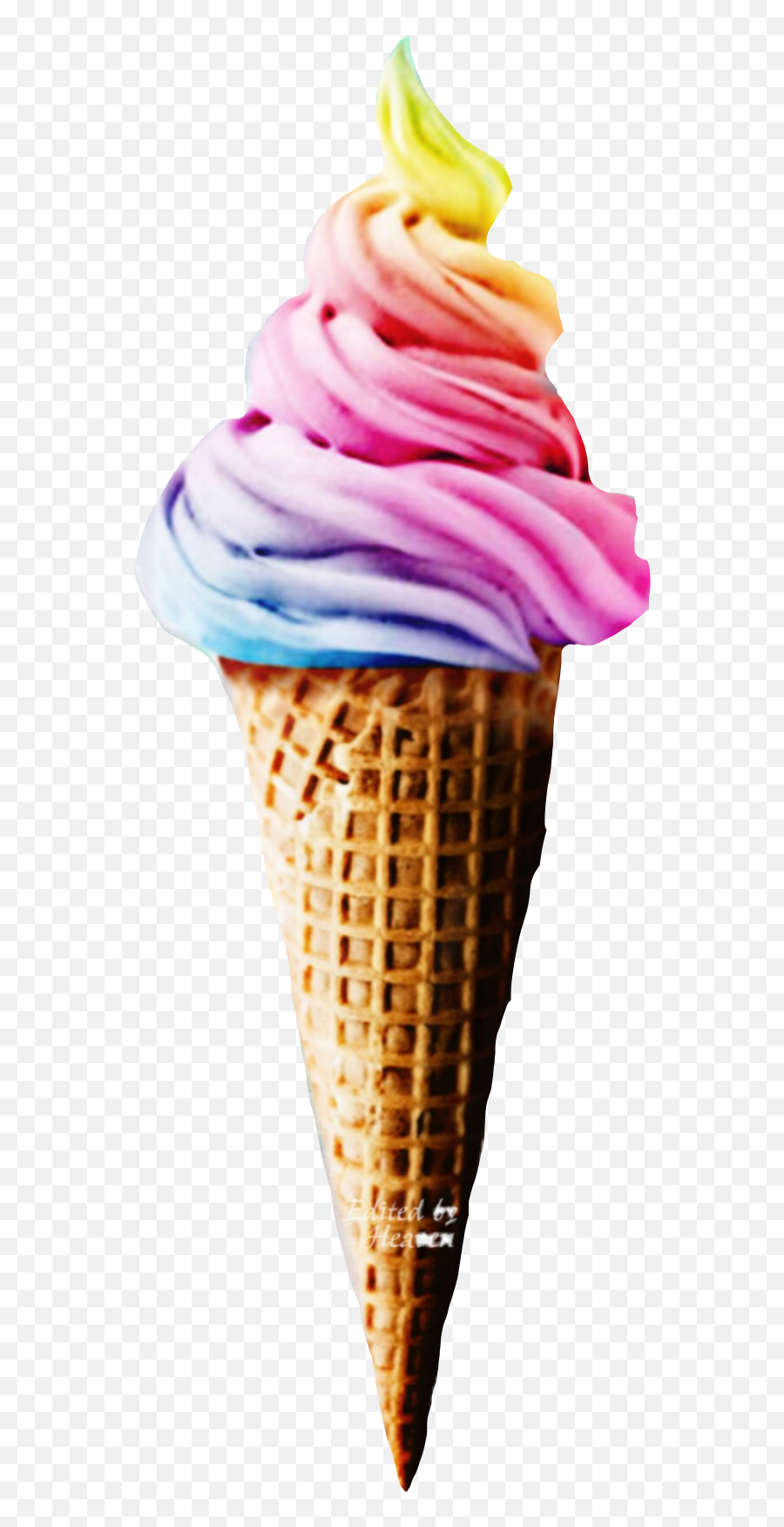 Ice Cream Icecream Rainbow Sticker By Xxitsashxx - Cone Ice Cream In White Background Emoji,Pepsi Ice Cream Emoji