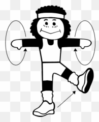 Kids Exercise Black And White Png Image - Exercise Clip Art Black And White Emoji,Emoticon Exercising To Video