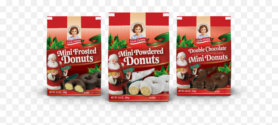 Christmas Donuts Little Debbie - Mini Powdered Donuts Christmas Emoji,Facebook Emoticons Donuts