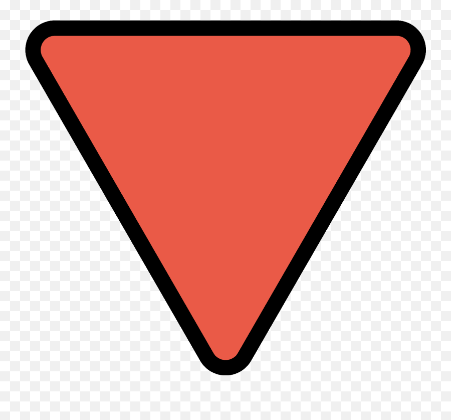 Red Triangle Pointed Down Emoji - Triangulo Abajo,Black Triangle Emoji
