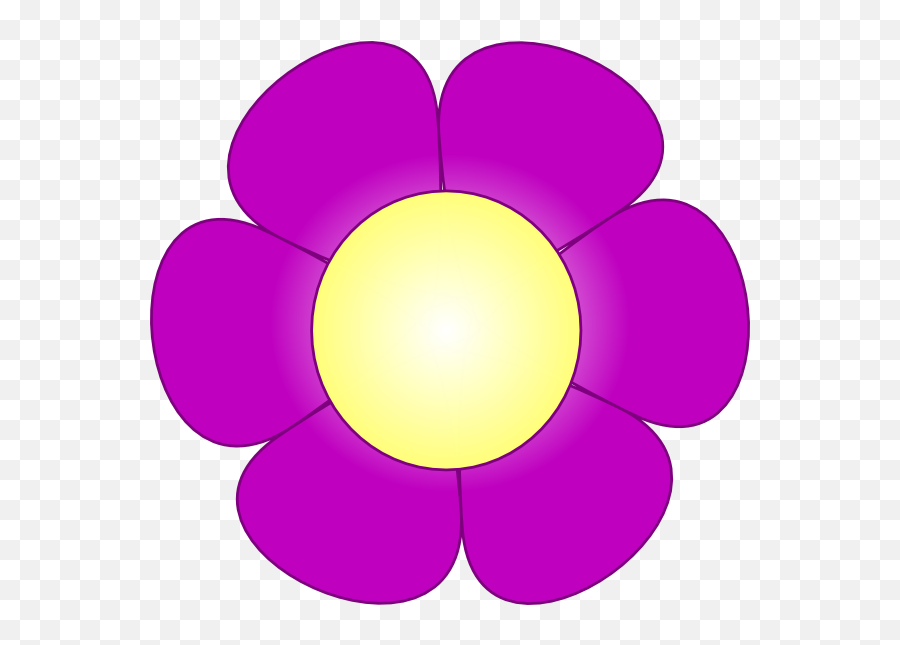 Magenta Daisy Flower Clip Art At Clkercom - Vector Clip Art Clipart 6 Petal Flower Emoji,Facebook's Lavendar Flower As An Emoticon...