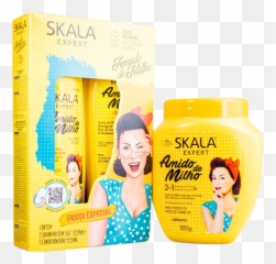 Skala Expert Amido De Milho Corn Starch Ultra Repairing Strengthening Shine Vegan Kit 3 Prod - Skala Emoji,Be Emotion Brilho 2017