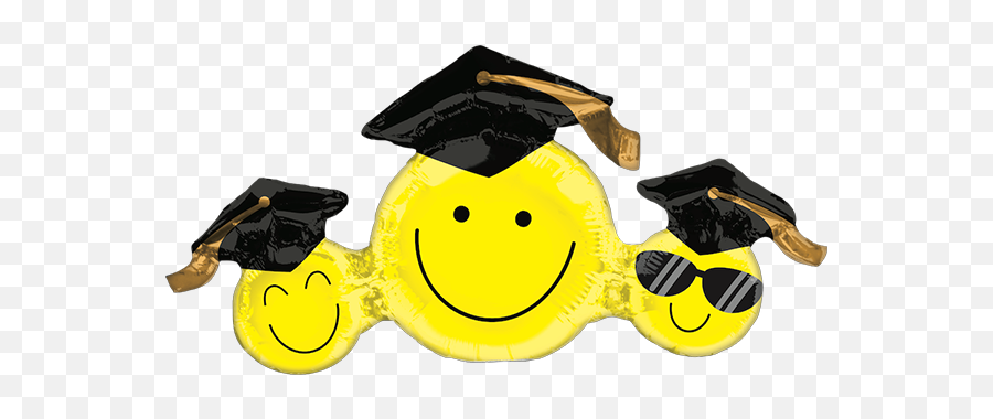 Happy Grad Faces U2013 Distribuidora De Globos De Michoacán Emoji,Emoticon De Graduacion