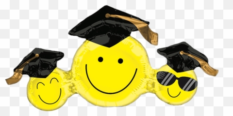 Happy Grad Faces U2013 Distribuidora De Globos De Michoacán Emoji,Emoticon De Graduacion