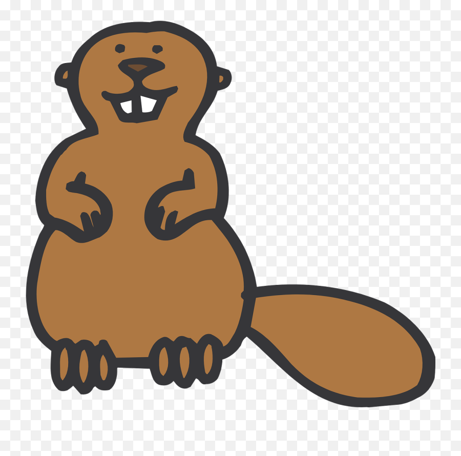 Simple Beaver Cartoon Transparent Cartoon - Jingfm Simple Beaver Clipart Emoji,Beaver Emoji