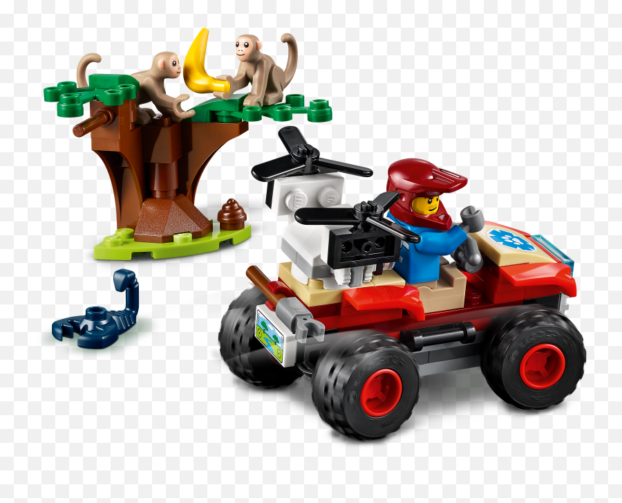 Wildlife Rescue Atv 60300 - Lego City Sets Legocom For Kids Emoji,Four Wheeler Doing Wheelie Emoji