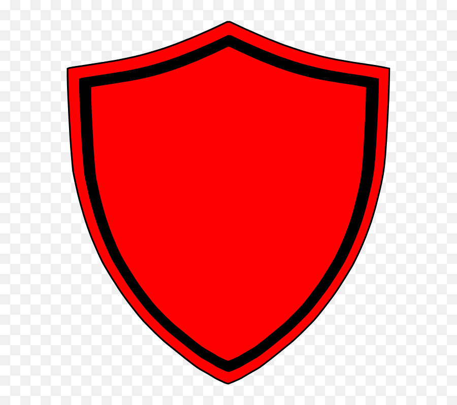 Shield Escutcheon Clip Art - Black And Red Shield Png Emoji,Shield Emoticon