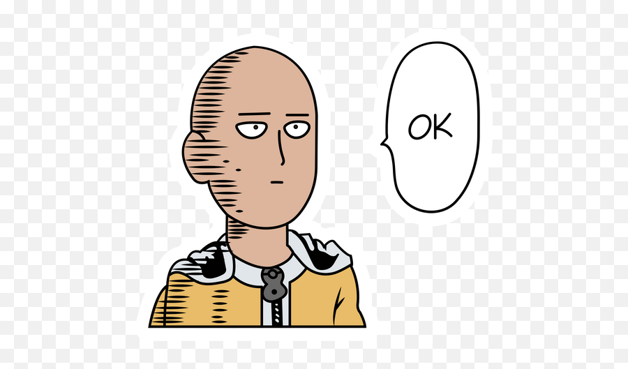 One - Punch Man Ok Sticker Sticker Mania Emoji,Qfc Punch Emoji