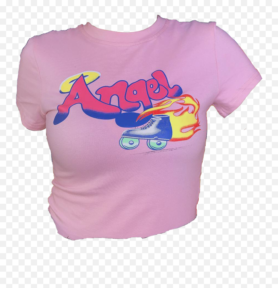 Pink Hot Pastel Shirt Top Tshirt 90s Sticker By Ray - Short Sleeve Emoji,Pink Shirt Girl Emoji
