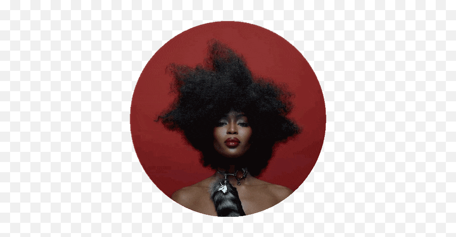 Top Afro Hair Stickers For Android U0026 Ios Gfycat - Naomi Campbell Afro Gif Emoji,Afro Emoticon