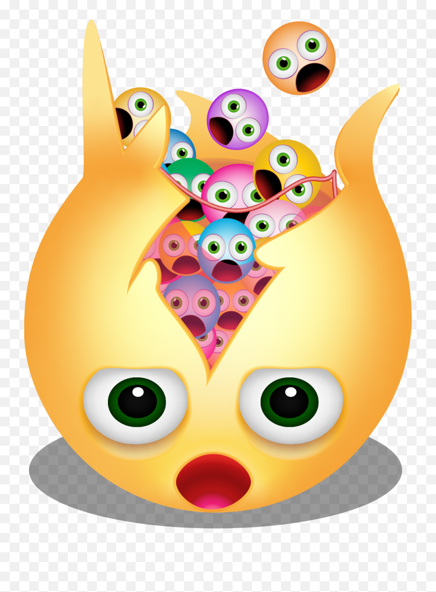 Download Free Photo Of Graphic Emoticon Exploding - Emotional Teenager Cartoon Emoji,Shock Emoji