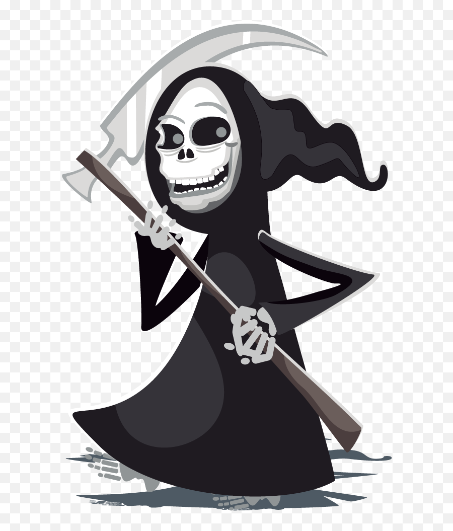 Grim Reaper Cartoon Transparent - Grim Reaper Clipart Transparent Emoji,Grim Reaper Emoji