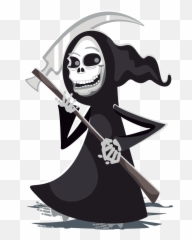 Grim Reaper Cartoon Transparent - Grim Reaper Clipart Transparent Emoji,Grim Reaper Emoji