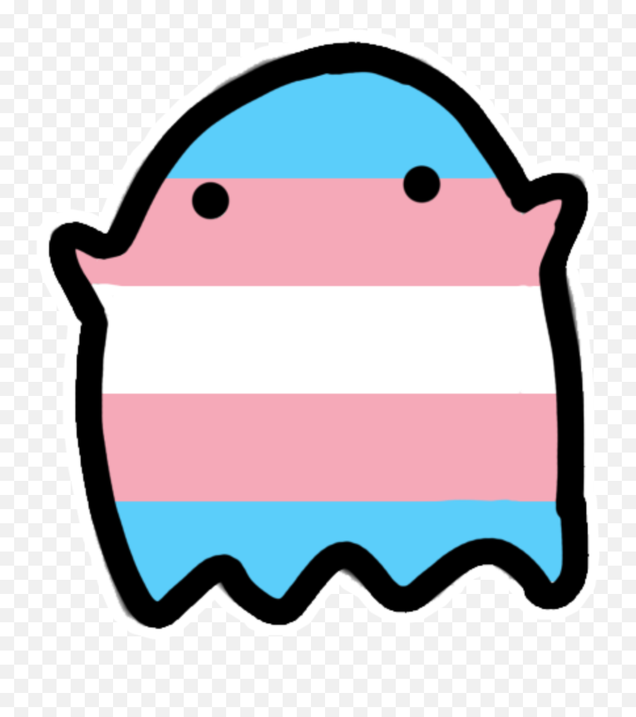 Ghost Pride Trans Transgender Sticker - Language Emoji,Ghost Emoji Sticker