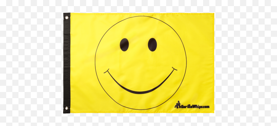 Yellow Smiley Face 2u0027 X 3u0027 Safety Flag W Black Or White 38 X 6u0027 Whip - Happy Emoji,:3 Emoticon Face