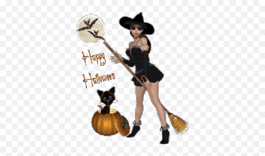 Top Halloween Stickers For Android U0026 Ios Gfycat - Witches On Brooms Gif Emoji,Halloween Emoji