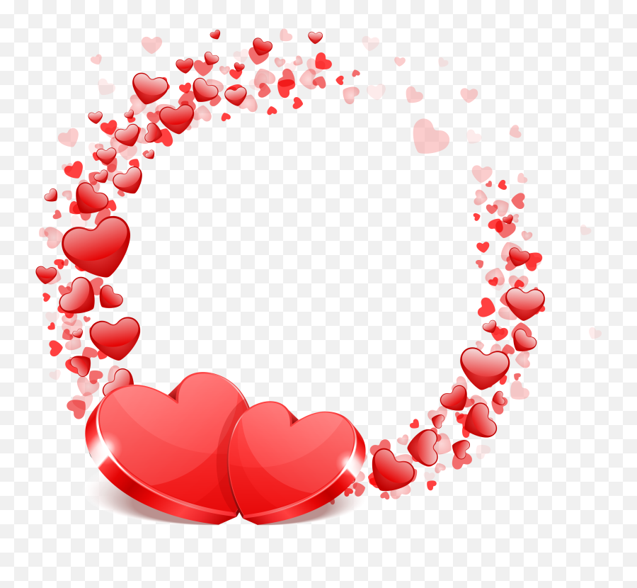 Wedding Festive Love Heart Clipart - Full Size Clipart Transparent Background Love Hearts Png Emoji,Festive Emojis
