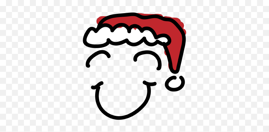Simple Christmas Emoji By Christian Flores - Dot,Emoji Black And White Simple