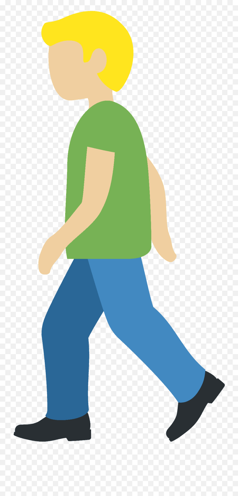 Man Walking Emoji Clipart - Walking Emoji Twitter,Silhouette Of A Person Emoji Png